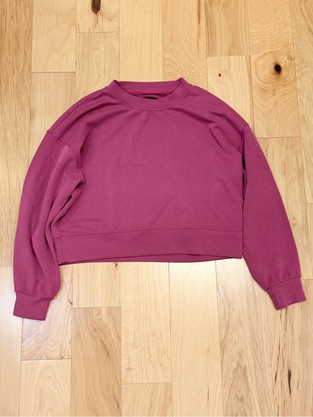 LIKE NEW Lululemon Ribbed Softstreme Perfectly Oversized Cropped Crew Sweater